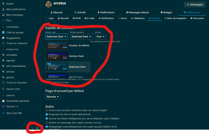 discourse dark mode
